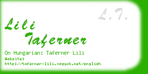 lili taferner business card